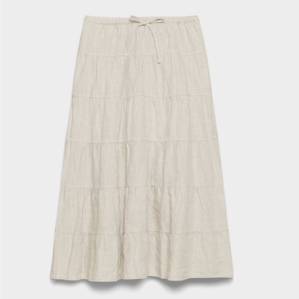 Aritzia Linen Bouquet Skirt in Natural Ecru, Size 2XS